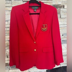 NWOT Lauren Ralph Lauren suit jacket red size 4